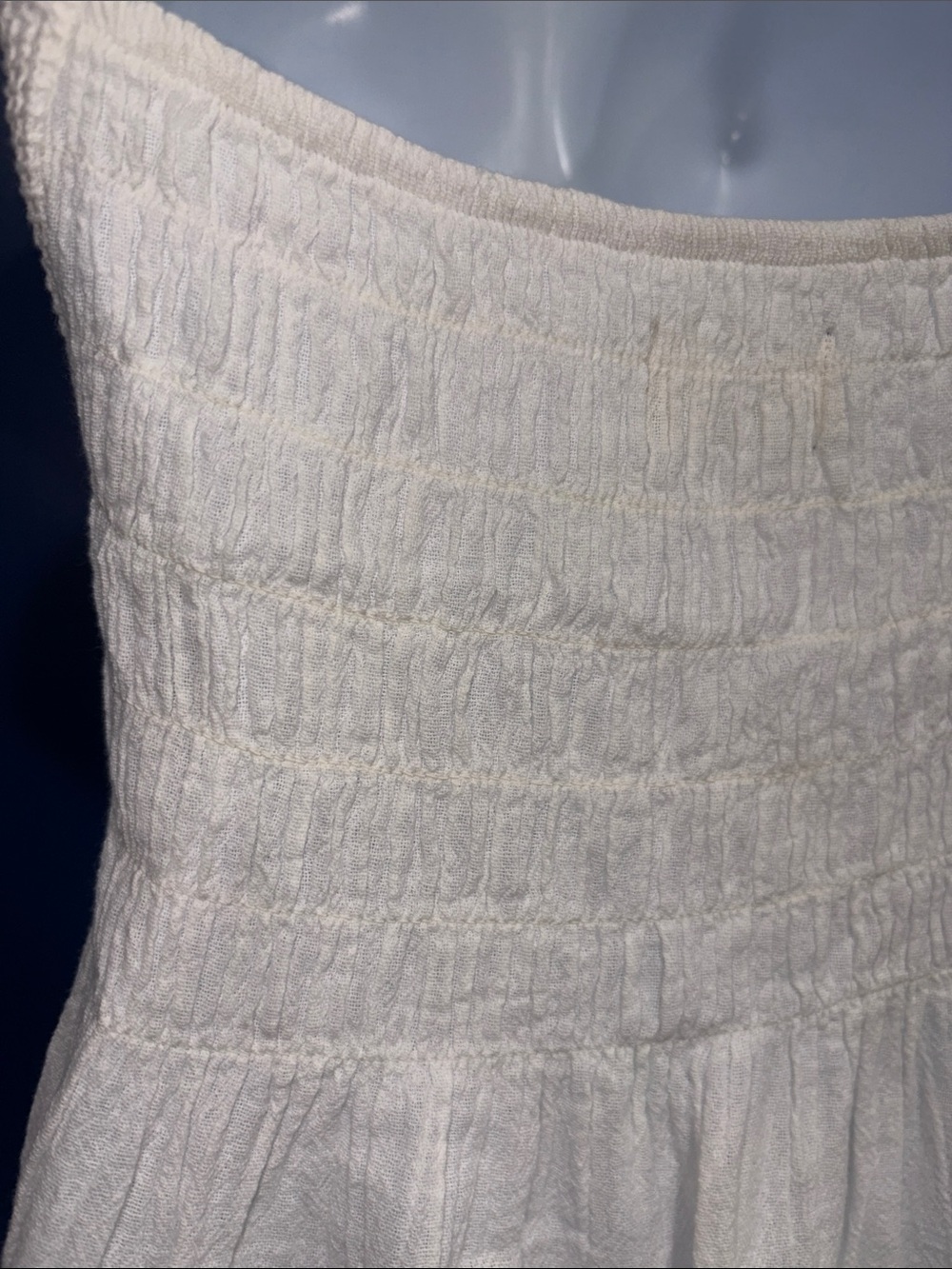 Sea Spice- Ivory Cotton Crochet Halter Maxi Dress Size Medium - Picture 14 of 16